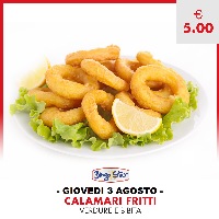 I GIOVEDI SERA DI AGOSTO DEL BINGO STAR: CALAMARI FRITTI E VERDURE!